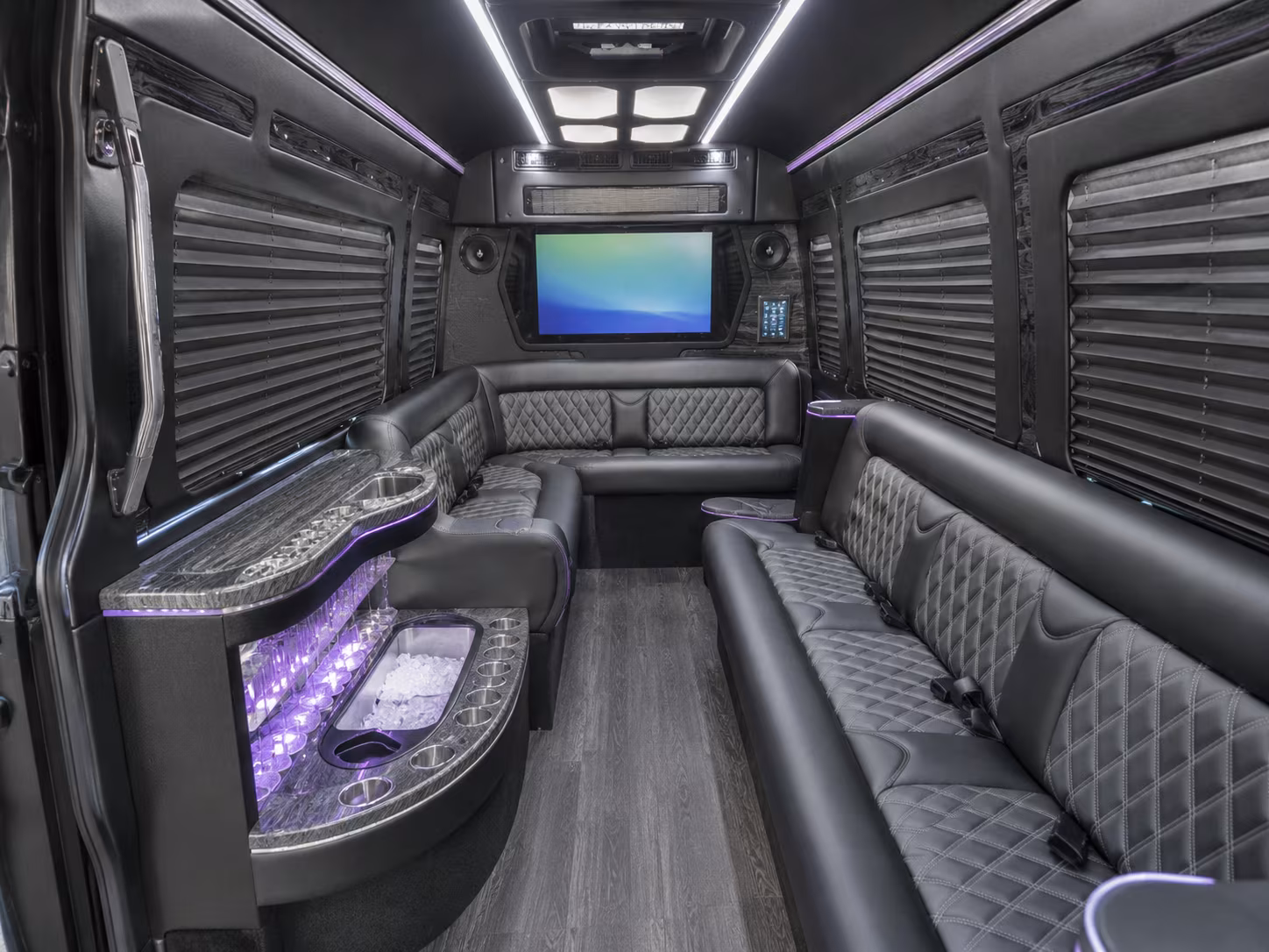 ogden 30 passenger party bus interior