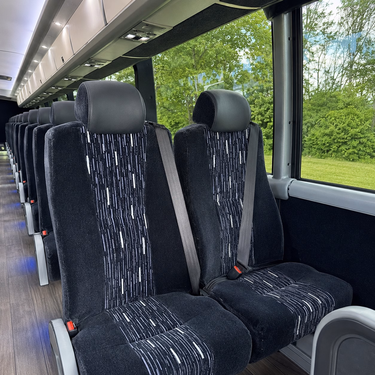 ogden charter bus rental interior
